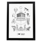 Lámina de Turquía. Pósters de países y ciudades del mundo. Imágenes de monumentos y viajes.-Artwork-Nacnic-A3-Marco Negro-Nacnic Estudio SL