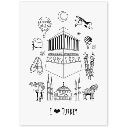 Lámina de Turquía. Pósters de países y ciudades del mundo. Imágenes de monumentos y viajes.-Artwork-Nacnic-A4-Sin marco-Nacnic Estudio SL