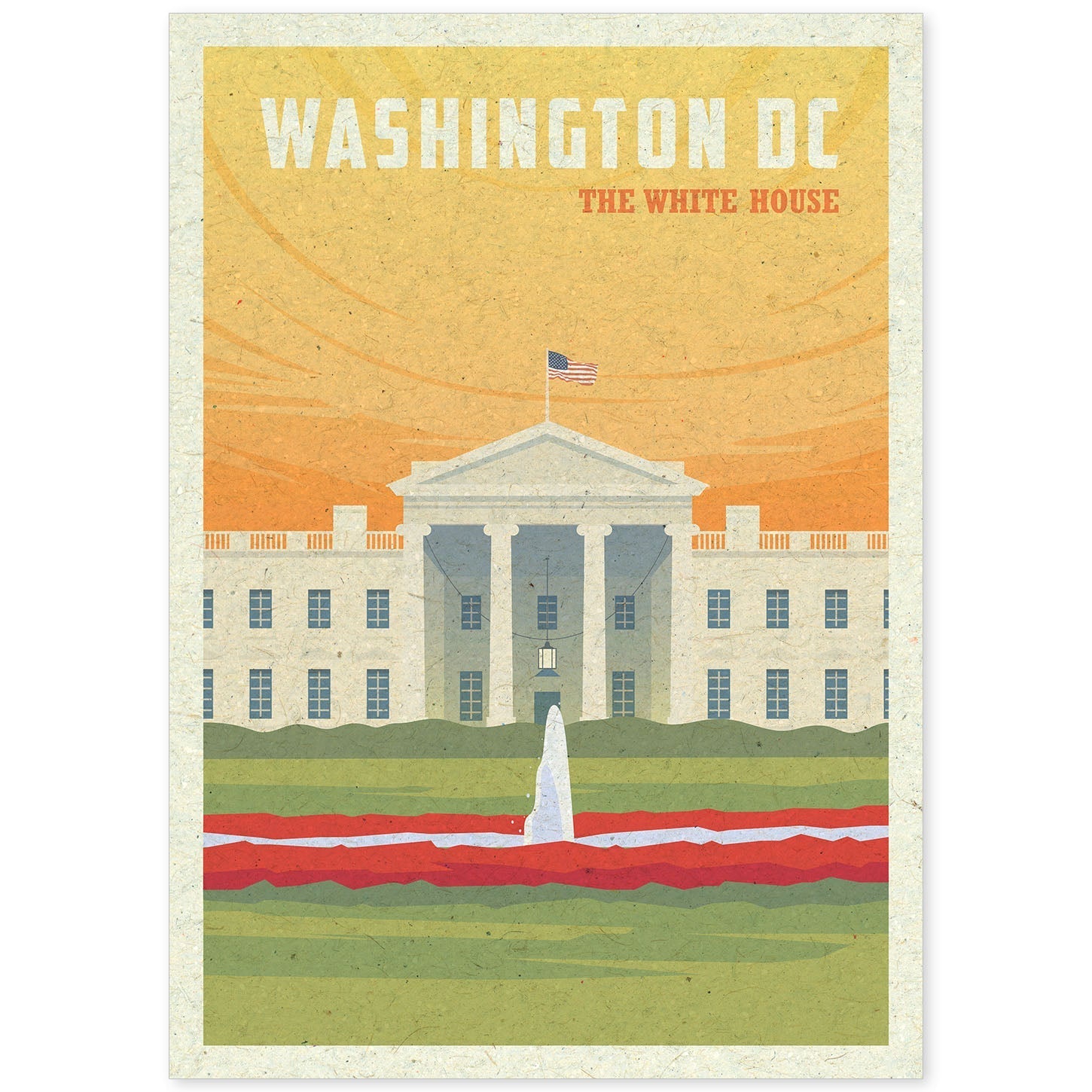 Lámina de Washington. Estilo vintage. Poster ciudad en colores. Anuncio Estados Unidos-Artwork-Nacnic-A4-Sin marco-Nacnic Estudio SL