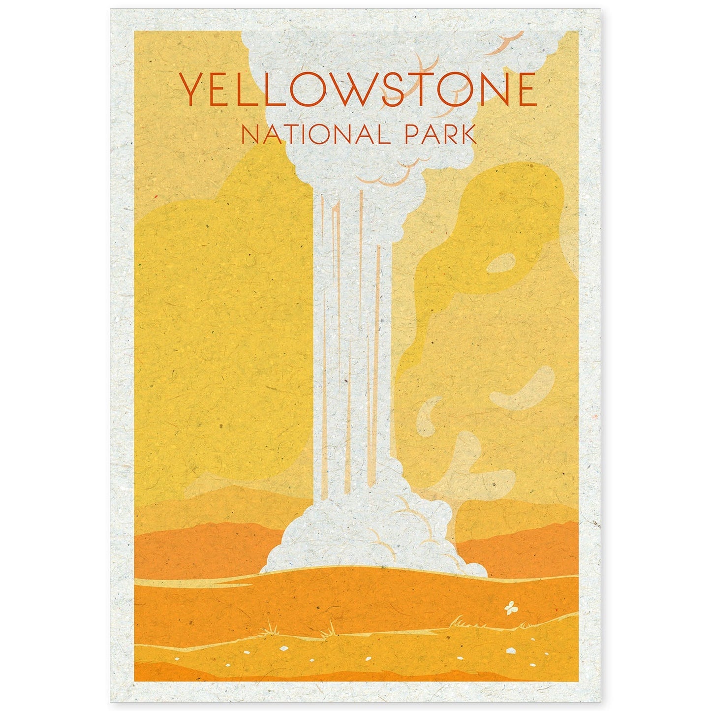 Lámina de Yellowstone. Estilo vintage. Poster ciudad en colores. Anuncio Estados Unidos-Artwork-Nacnic-A4-Sin marco-Nacnic Estudio SL