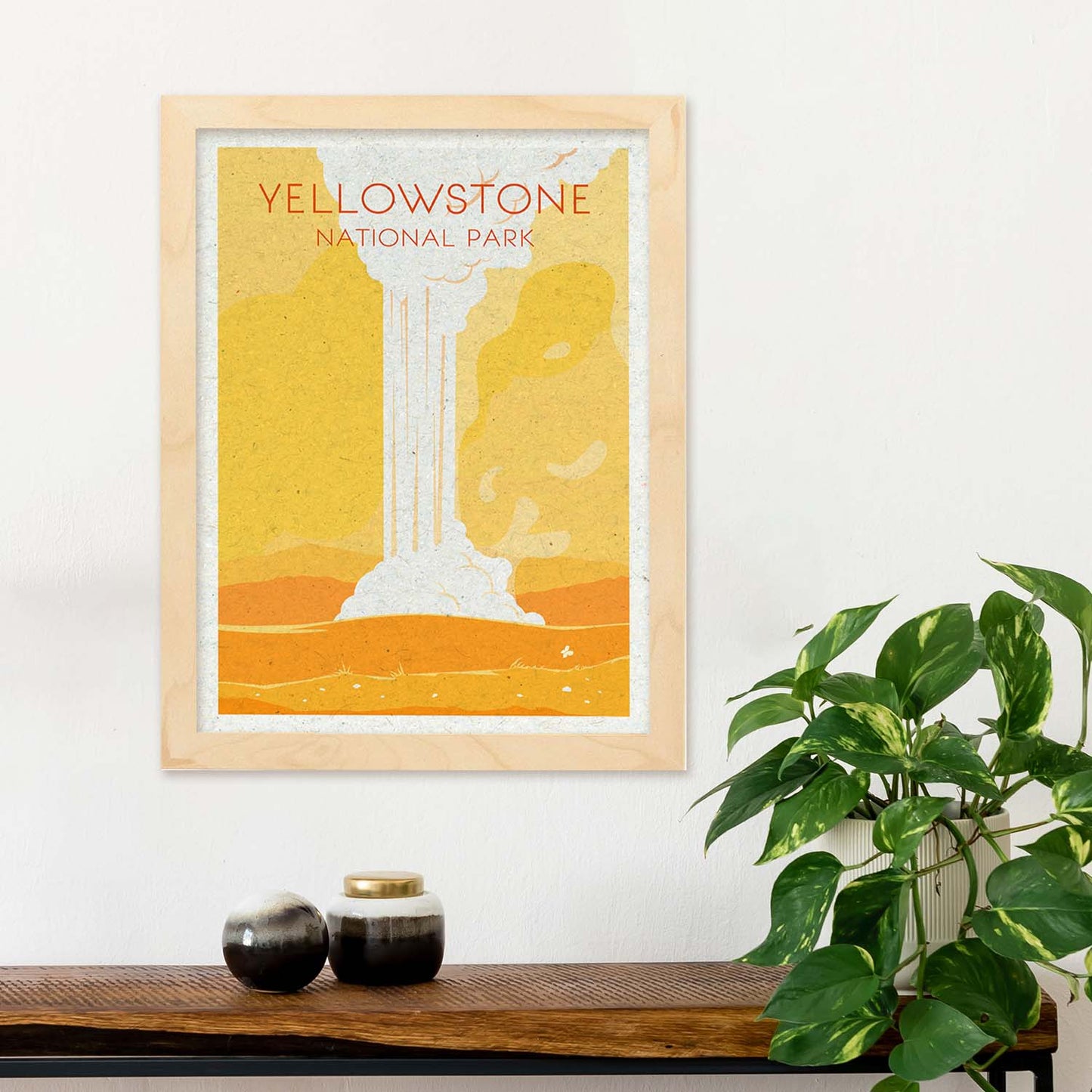 Lámina de Yellowstone. Estilo vintage. Poster ciudad en colores. Anuncio Estados Unidos-Artwork-Nacnic-Nacnic Estudio SL