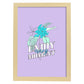 Lámina Disfruta cada momento. Pósters con ilustraciones florales en tonos pastel.-Artwork-Nacnic-A3-Marco Madera clara-Nacnic Estudio SL
