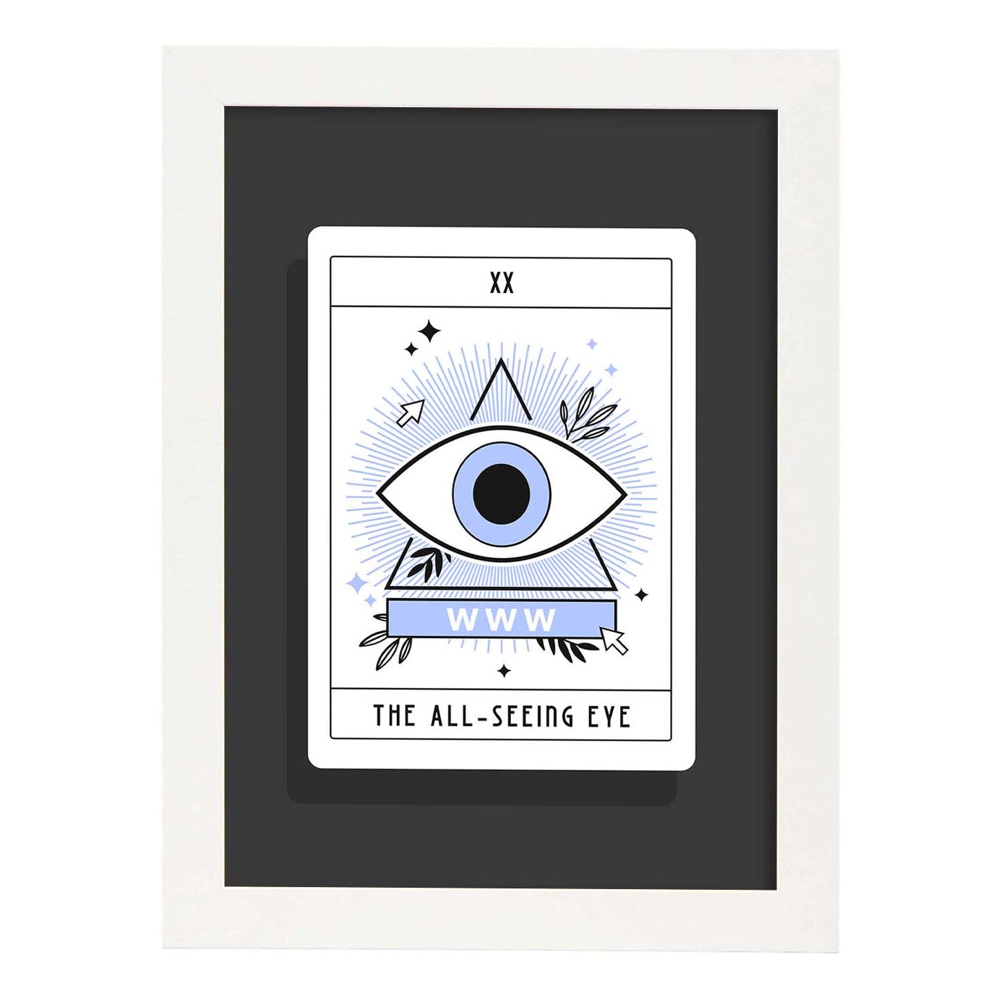Lámina El ojo que todo lo ve. Pósters con originales ilustraciones de las cartas Tarot.-Artwork-Nacnic-A3-Marco Blanco-Nacnic Estudio SL