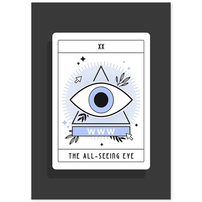 Lámina El ojo que todo lo ve. Pósters con originales ilustraciones de las cartas Tarot.-Artwork-Nacnic-A4-Sin marco-Nacnic Estudio SL
