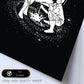 Lámina en blanco y negro de La via lactea en Poster fondo negro. Papel 250 gr y tintas de alta calidad.-Artwork-Nacnic-Nacnic Estudio SL