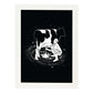 Lámina en blanco y negro de La via lactea en Poster fondo negro. Papel 250 gr y tintas de alta calidad.-Artwork-Nacnic-A4-Marco Blanco-Nacnic Estudio SL