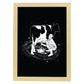 Lámina en blanco y negro de La via lactea en Poster fondo negro. Papel 250 gr y tintas de alta calidad.-Artwork-Nacnic-A4-Marco Madera clara-Nacnic Estudio SL