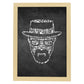 Lámina en blanco y negro The breaking bad iconos en Poster con fondo negro estilo pizarra. Papel 250 gr y tintas de alta calidad.-Artwork-Nacnic-A4-Marco Madera clara-Nacnic Estudio SL