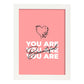 Lámina Eres bella. Pósters con mensajes positivos sobre el amor propio.-Artwork-Nacnic-A3-Marco Blanco-Nacnic Estudio SL