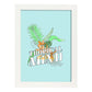 Lámina Estado mental: tropical. Pósters con ilustraciones florales en tonos pastel.-Artwork-Nacnic-A3-Marco Blanco-Nacnic Estudio SL