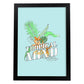 Lámina Estado mental: tropical. Pósters con ilustraciones florales en tonos pastel.-Artwork-Nacnic-A4-Marco Negro-Nacnic Estudio SL