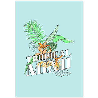 Lámina Estado mental: tropical. Pósters con ilustraciones florales en tonos pastel.-Artwork-Nacnic-A4-Sin marco-Nacnic Estudio SL
