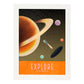 Lámina Explora. Pósters con detalladas ilustraciones del espacio. Coloridas imágenes de satélites, estrellas y planetas.-Artwork-Nacnic-A3-Marco Blanco-Nacnic Estudio SL
