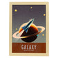 Lámina Galaxia. Pósters con detalladas ilustraciones del espacio. Coloridas imágenes de satélites, estrellas y planetas.-Artwork-Nacnic-A4-Marco Madera clara-Nacnic Estudio SL