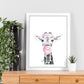 Lámina Girafa infantil con chicle poster animeles infantiles-Artwork-Nacnic-Nacnic Estudio SL