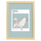 Lámina Hokkaido. Pósters con ilustraciones de razas de perro en tonos cálidos y pastel.-Artwork-Nacnic-A4-Marco Madera clara-Nacnic Estudio SL
