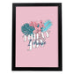 Lámina Hoy elijo alegría. Pósters con ilustraciones florales en tonos pastel.-Artwork-Nacnic-A4-Marco Negro-Nacnic Estudio SL