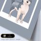 Lámina Husky siberiano. Pósters con ilustraciones de razas de perro en tonos cálidos y pastel.-Artwork-Nacnic-Nacnic Estudio SL