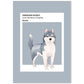 Lámina Husky siberiano. Pósters con ilustraciones de razas de perro en tonos cálidos y pastel.-Artwork-Nacnic-A4-Sin marco-Nacnic Estudio SL