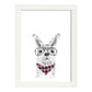 Lámina infantil Alpaca con gafas y pañuelo. Poster de animales en-Artwork-Nacnic-A4-Marco Blanco-Nacnic Estudio SL