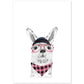 Lámina infantil Alpaca con gorro gafas y pañuelo rosa Poster de animales en-Artwork-Nacnic-A4-Sin marco-Nacnic Estudio SL