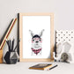 Lámina infantil Alpaca con gorro gafas y pañuelo rosa Poster de animales en-Artwork-Nacnic-Nacnic Estudio SL
