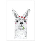 Lámina infantil Alpaca con panuelo rojo comiendo Poster de animales en-Artwork-Nacnic-A4-Sin marco-Nacnic Estudio SL