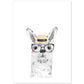 Lámina infantil Alpaca con sombrero de paja y gafas Poster de animales en-Artwork-Nacnic-A4-Sin marco-Nacnic Estudio SL