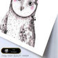 Lámina infantil Buho bebe con pañuelo gris y rosa Poster animales infantiles-Artwork-Nacnic-Nacnic Estudio SL