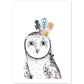 Lámina infantil Buho bebe con sombrero Poster animales infantiles-Artwork-Nacnic-A4-Sin marco-Nacnic Estudio SL