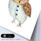 Lámina infantil Buho blanco y marron Poster animales infantiles-Artwork-Nacnic-Nacnic Estudio SL
