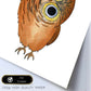 Lámina infantil Buho marron Poster animales infantiles-Artwork-Nacnic-Nacnic Estudio SL
