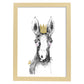 Lámina infantil Caballo bebe con corona dorada Poster aminales infantiles-Artwork-Nacnic-A4-Marco Madera clara-Nacnic Estudio SL
