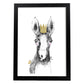 Lámina infantil Caballo bebe con corona dorada Poster aminales infantiles-Artwork-Nacnic-A4-Marco Negro-Nacnic Estudio SL