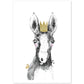 Lámina infantil Caballo bebe con corona dorada Poster aminales infantiles-Artwork-Nacnic-A4-Sin marco-Nacnic Estudio SL