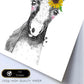 Lámina infantil Caballo bebe con flores Poster aminales infantiles-Artwork-Nacnic-Nacnic Estudio SL