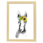 Lámina infantil Caballo bebe con flores Poster aminales infantiles-Artwork-Nacnic-A4-Marco Madera clara-Nacnic Estudio SL