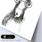 Lámina infantil Caballo bebe con gafas y diadema poster animales infantiles-Artwork-Nacnic-Nacnic Estudio SL