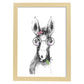 Lámina infantil Caballo bebe con gafas y diadema poster animales infantiles-Artwork-Nacnic-A3-Marco Madera clara-Nacnic Estudio SL