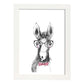 Lámina infantil Caballo bebe con gafas y pajarita Poster infantil-Artwork-Nacnic-A3-Marco Blanco-Nacnic Estudio SL