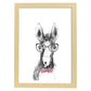 Lámina infantil Caballo bebe con gafas y pajarita Poster infantil-Artwork-Nacnic-A3-Marco Madera clara-Nacnic Estudio SL