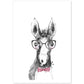 Lámina infantil Caballo bebe con gafas y pajarita Poster infantil-Artwork-Nacnic-A4-Sin marco-Nacnic Estudio SL
