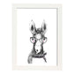 Lámina infantil Caballo bebe con gafas y pañuelo Poster aminales infantiles-Artwork-Nacnic-A3-Marco Blanco-Nacnic Estudio SL