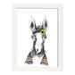 Lámina infantil Caballo bebe con pañuelo y flores poster animales infantiles-Artwork-Nacnic-A3-Marco Blanco-Nacnic Estudio SL