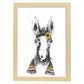 Lámina infantil Caballo bebe con pañuelo y flores poster animales infantiles-Artwork-Nacnic-A4-Marco Madera clara-Nacnic Estudio SL