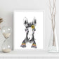 Lámina infantil Caballo bebe con pañuelo y flores poster animales infantiles-Artwork-Nacnic-Nacnic Estudio SL