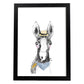 Lámina infantil Caballo bebe con sombrero y bandana Poster aminales infantiles-Artwork-Nacnic-A4-Marco Negro-Nacnic Estudio SL