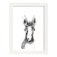 Lámina infantil Caballo bebe en blanco y negro poster animales infantiles-Artwork-Nacnic-A4-Marco Blanco-Nacnic Estudio SL