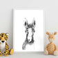 Lámina infantil Caballo bebe en blanco y negro poster animales infantiles-Artwork-Nacnic-Nacnic Estudio SL