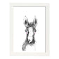 Lámina infantil Caballo bebe en blanco y negro Poster infantil-Artwork-Nacnic-A3-Marco Blanco-Nacnic Estudio SL